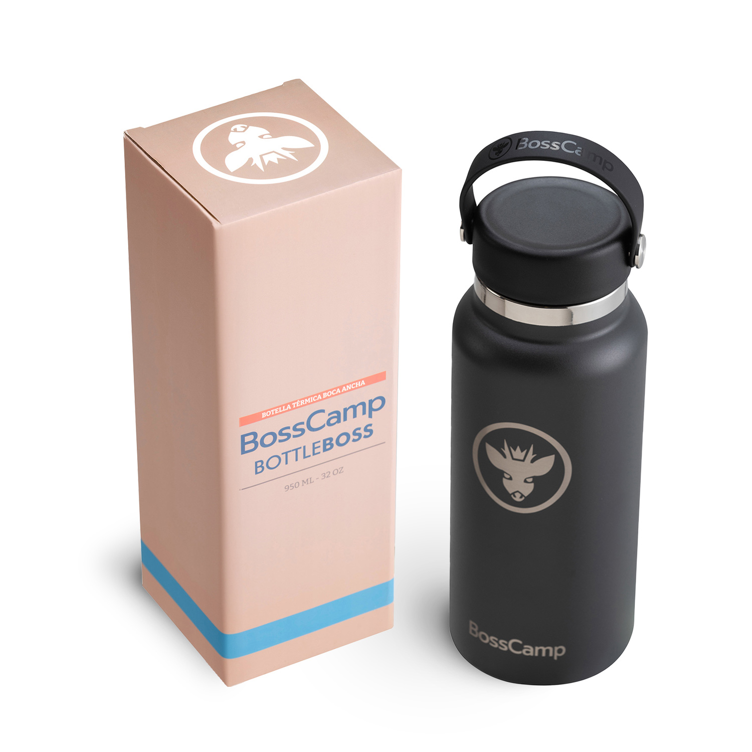 BOTELLA TERMICA AGUA BOCA ANCHA 950 ML TERMO BOSSCAMP - 2