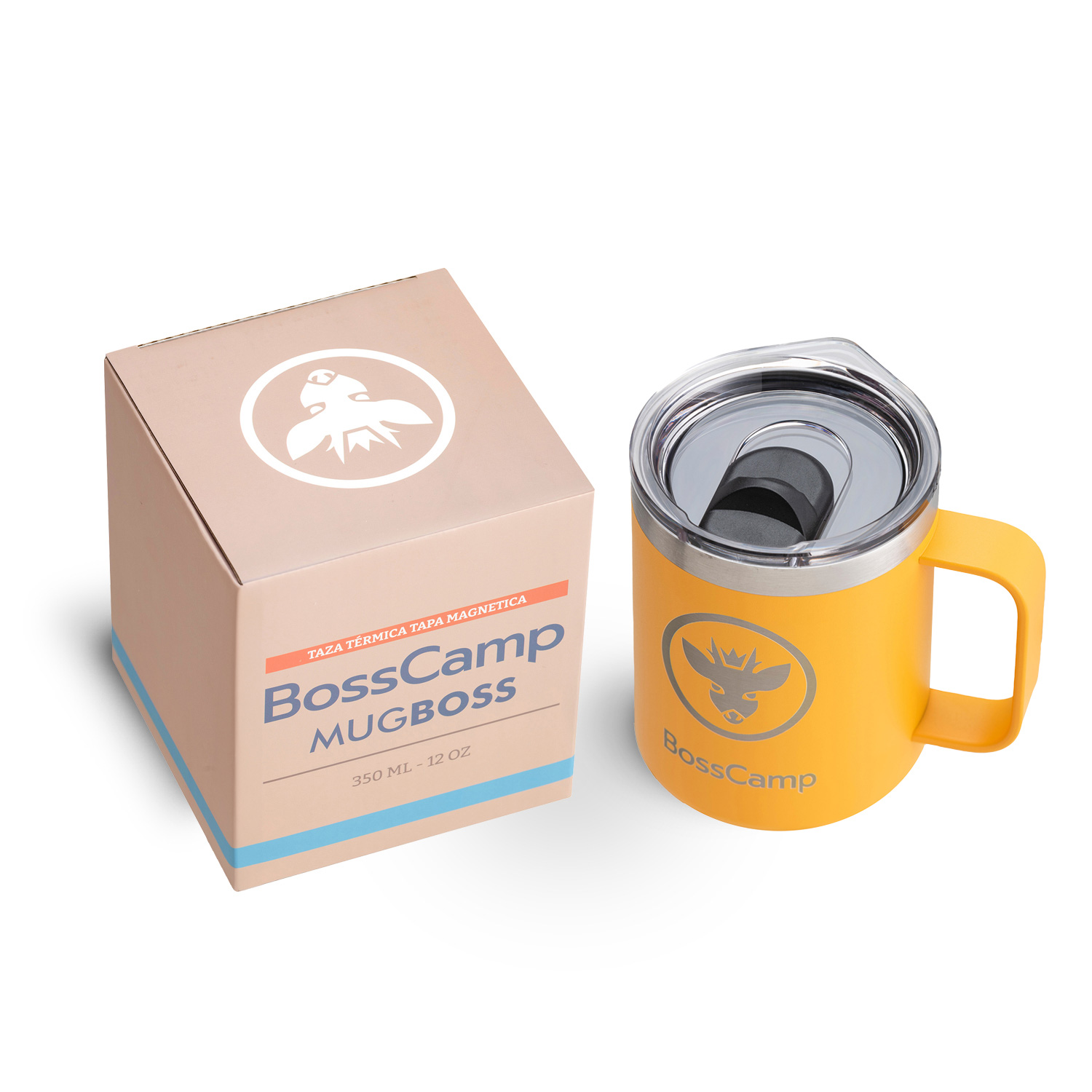 TAZA TERMICA TAPA MAGNETIC SLIDER 350 ML TERMO MUG BOSSCAMP - 2