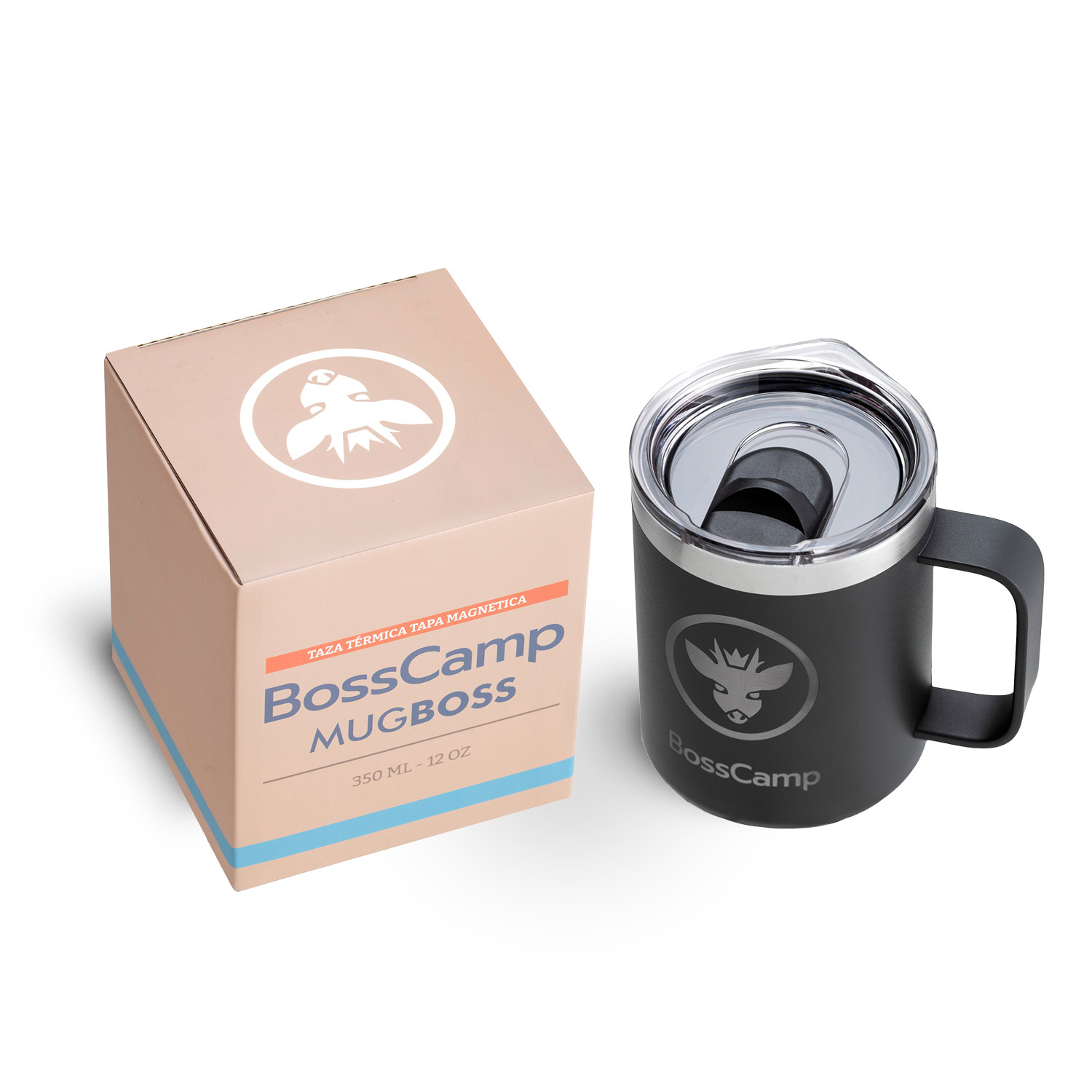 TAZA TERMICA TAPA MAGNETIC SLIDER 350 ML TERMO MUG BOSSCAMP - 2