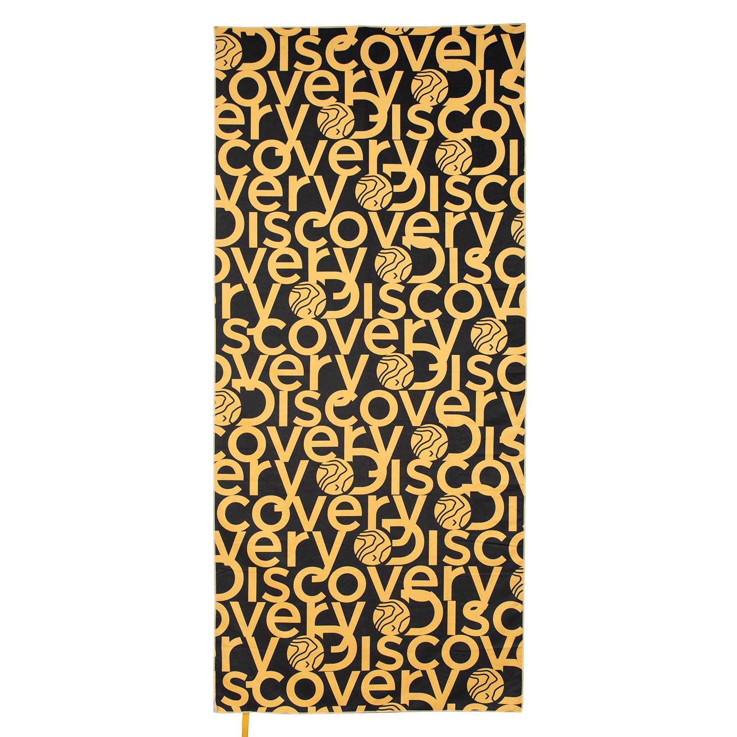 TOALLA MICROFIBRA GRANDE AMARILLO - NEGRO DISCOVERY (90 X 200) - 1