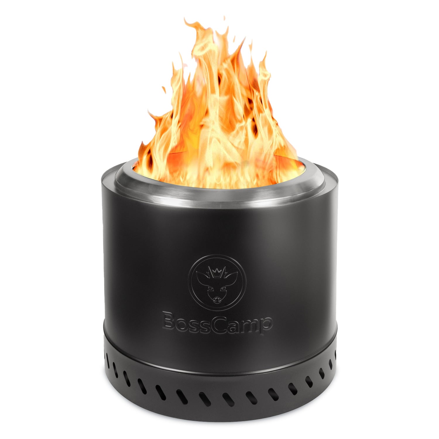 BRASERO FOGÓN FIREBOSS TERRAZA EXTERIOR SIN HUMO 35CM BLACK BOSSCAMP - 1