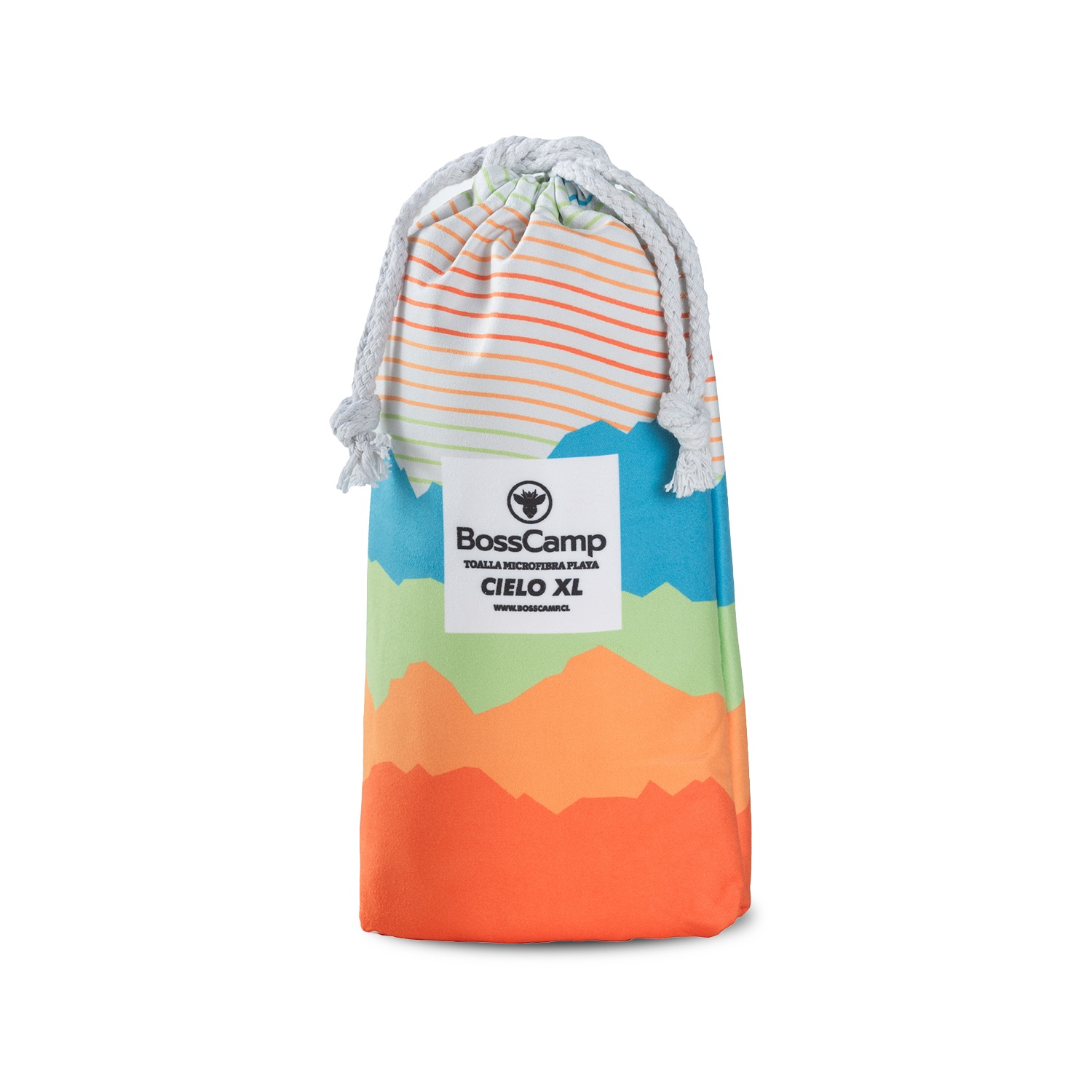 TOALLA PLAYA MICROFIBRA GRANDE XL CIELO BOSSCAMP (90 X 200) - 6