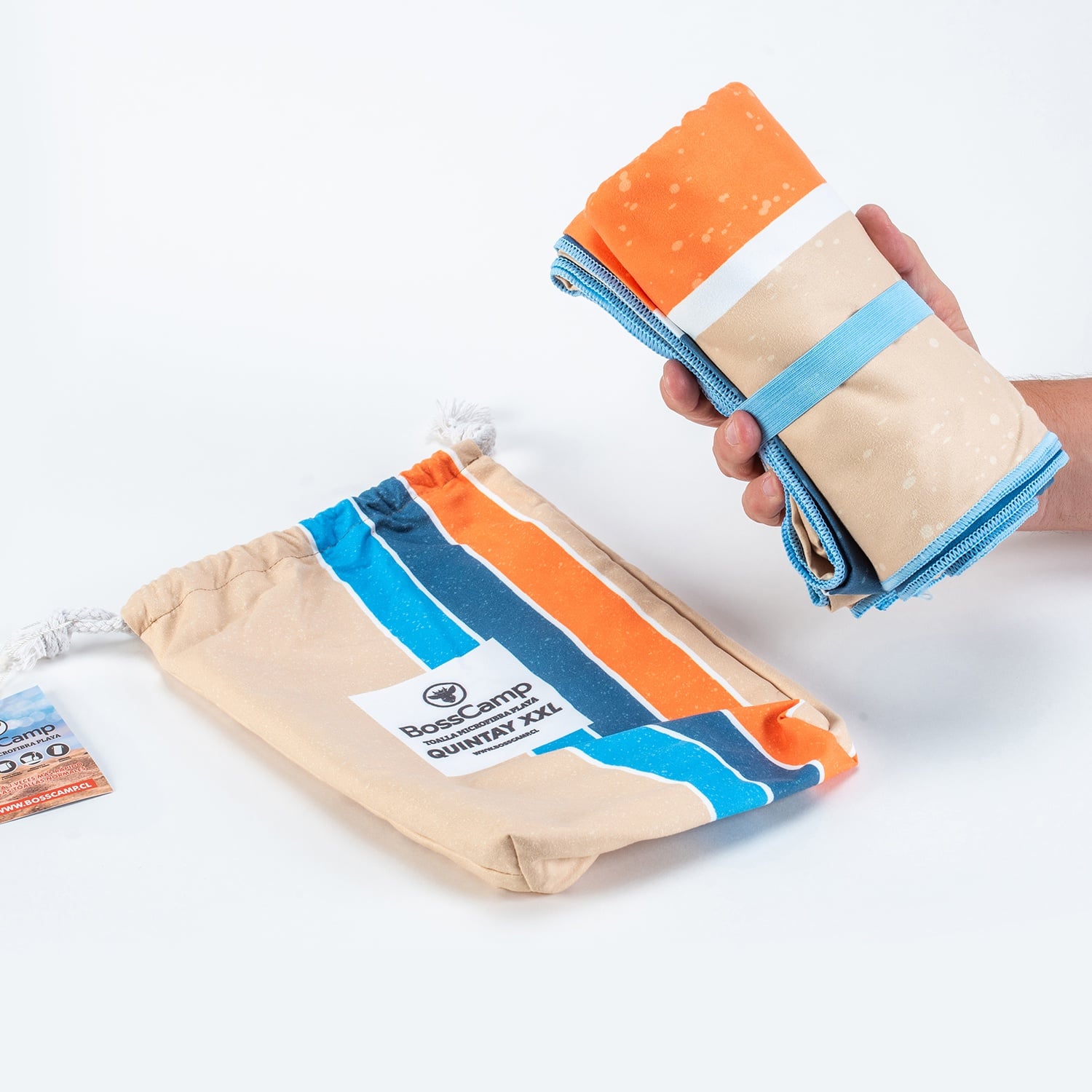 TOALLA PLAYA MICROFIBRE EXTRA GRANDE XXL QUINTAY BOSSCAMP (180 X 200) - 5