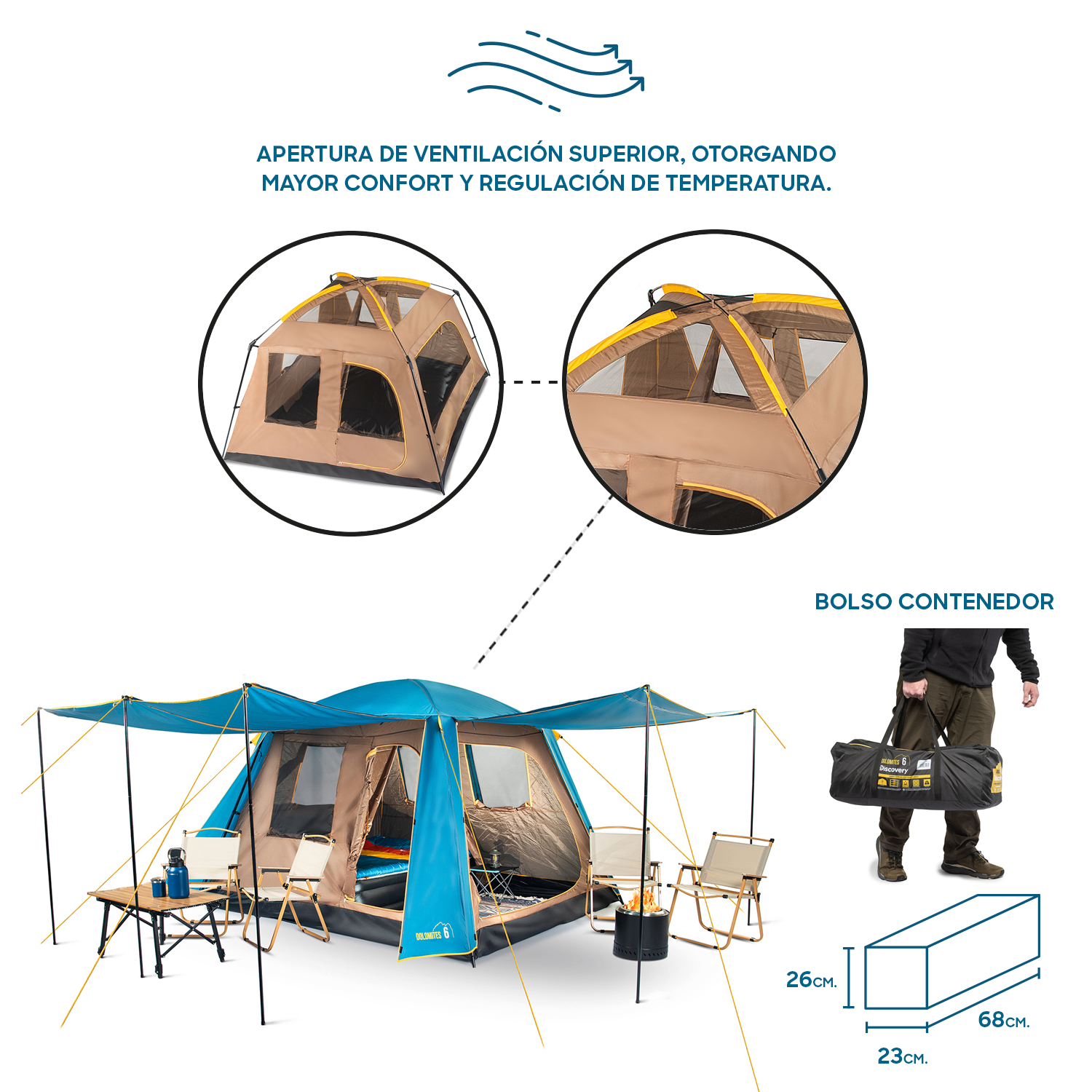 CARPA FAMILIAR DOLOMITES 6 - 6 PERSONAS - 6