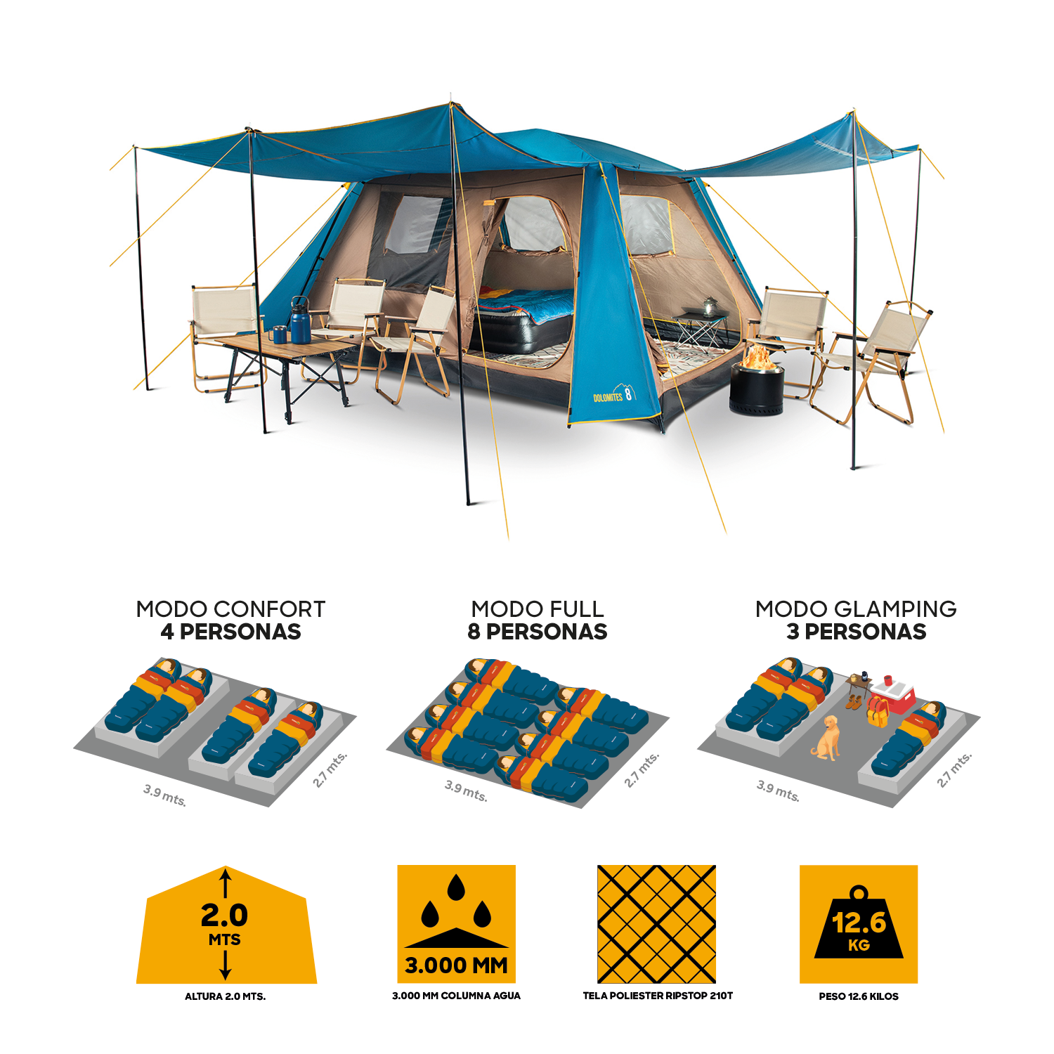 CARPA FAMILIAR DOLOMITES 8 - 8 PERSONAS - 5