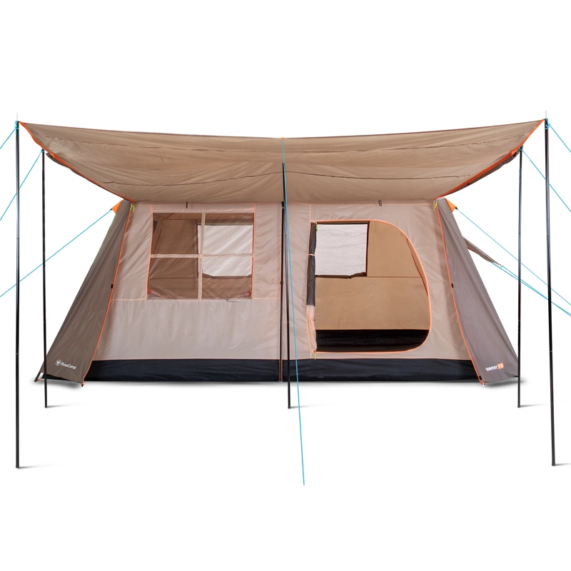 CARPA CAMPING QUINTAY 12 PERSONAS BOSSCAMP CUBRE TECHO LARGO TOLDO EXTENDIDO - 10