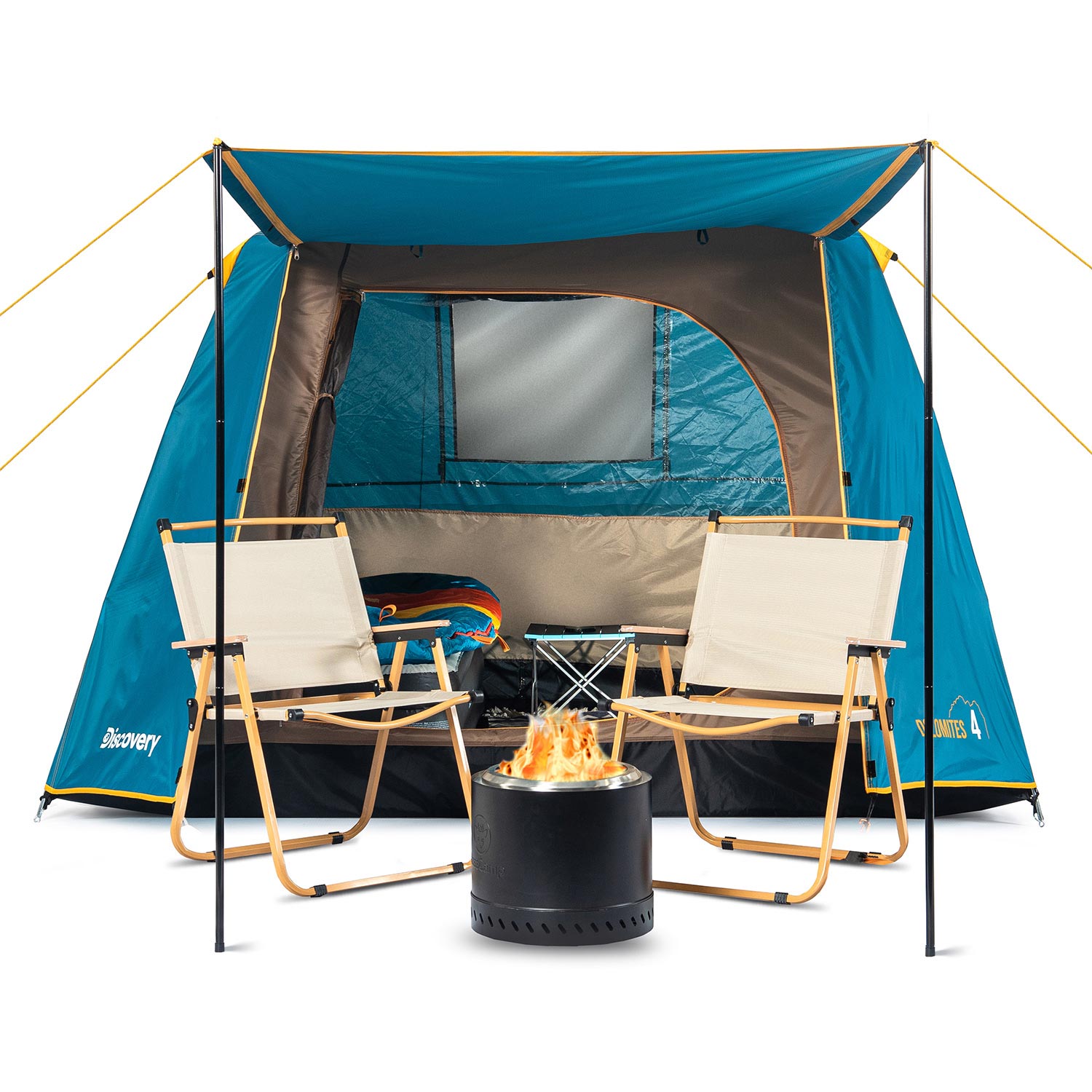 CARPA CAMPING DOLOMITES 4, 4 PERSONAS TECHO LARGO 3000 MM DOBLE TOLDO DISCOVERY - 2