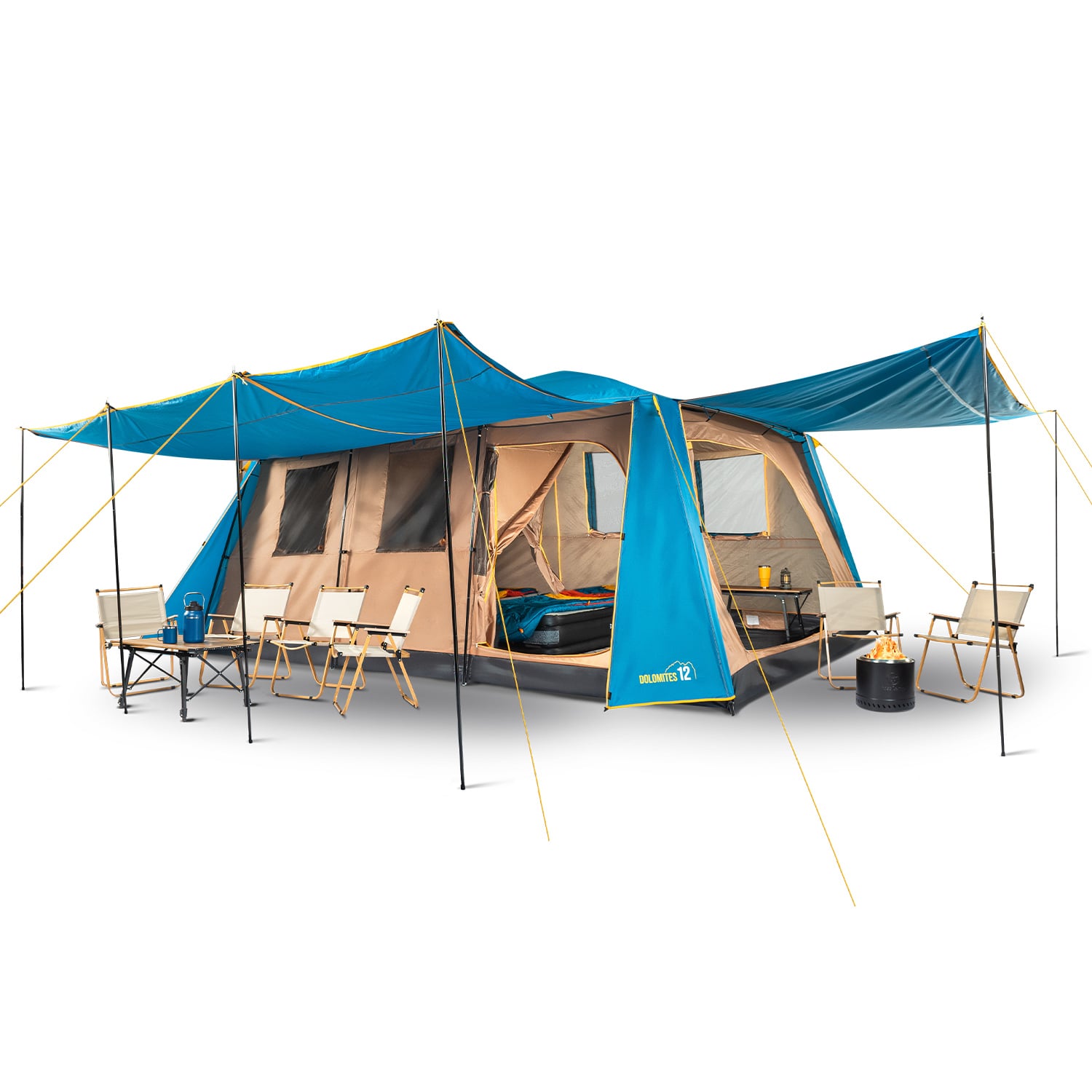 CARPA CAMPING DOLOMITES 12, 12 PERSONAS TECHO LARGO 3000 MM DISCOVERY - 1