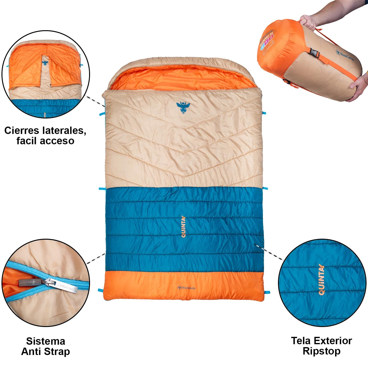 SACO DE DORMIR DOBLE QUINTAY XL BOSSCAMP - 5