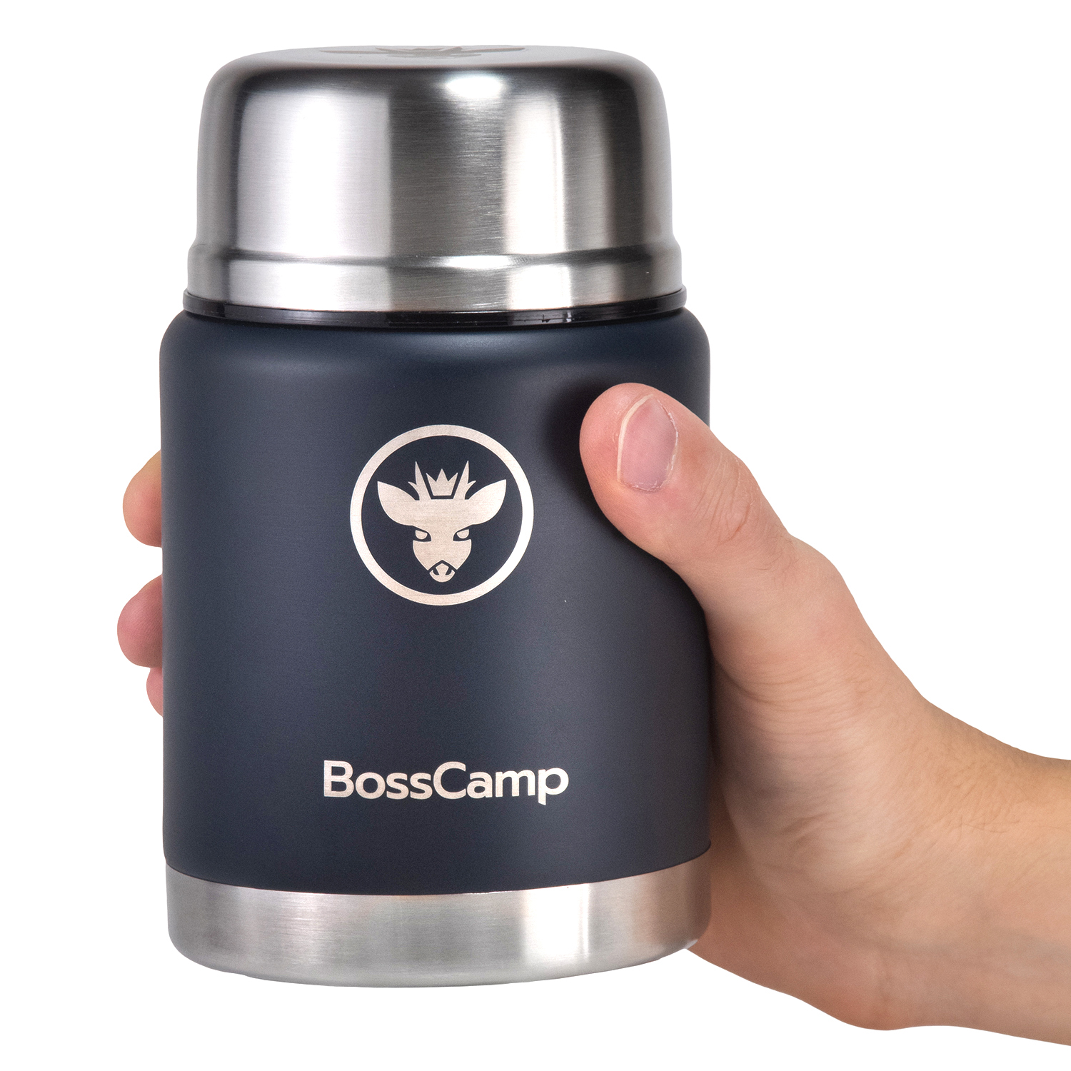 TERMO COMIDA BOSSCAMP 500 ML AZUL ACERO INOXIDABLE BOLSO TÉRMICO CUCHARA - 6