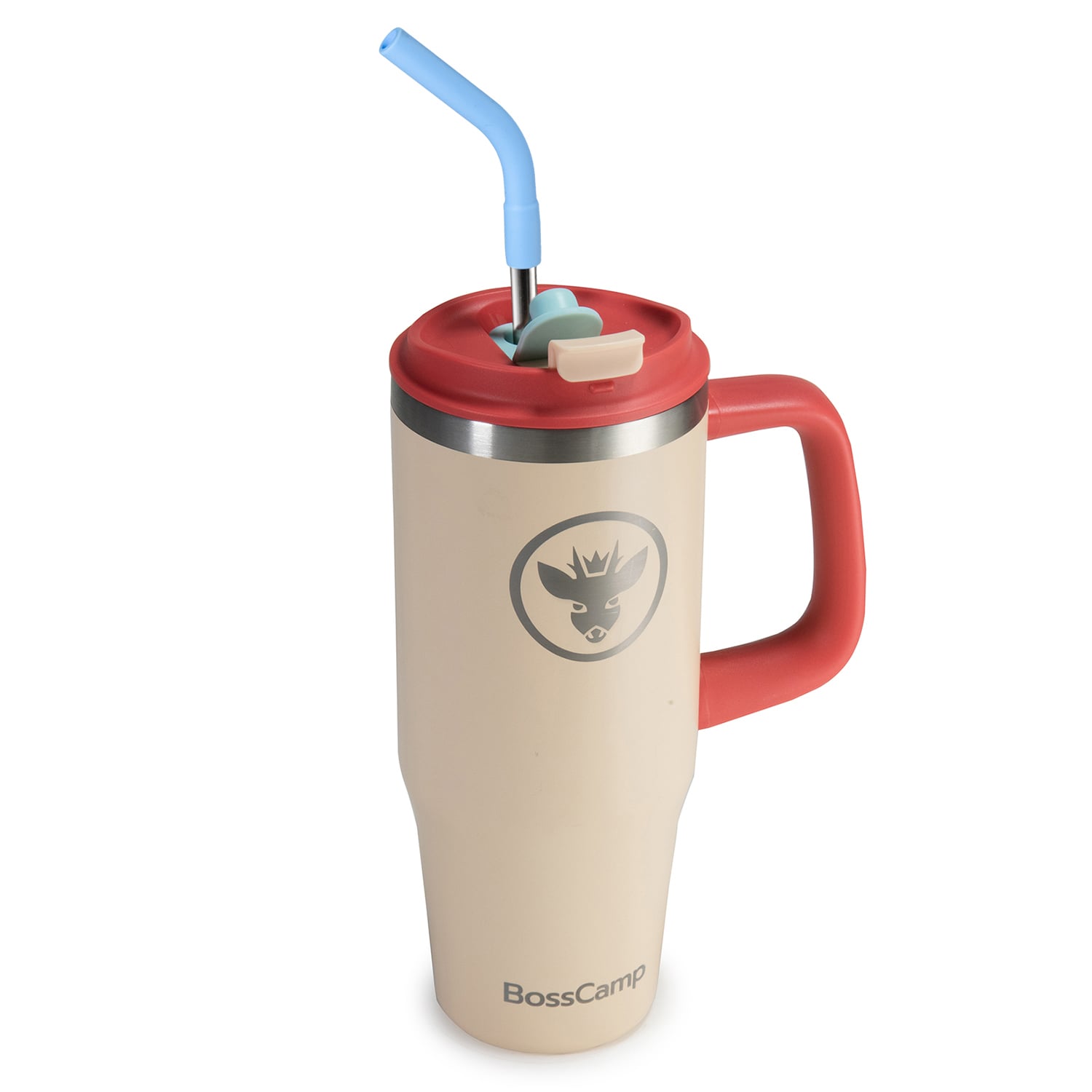 VASO TÉRMICO MUG TERMO BOSSCAMP 1000ML TAPA 2 EN 1 ARENA - 3