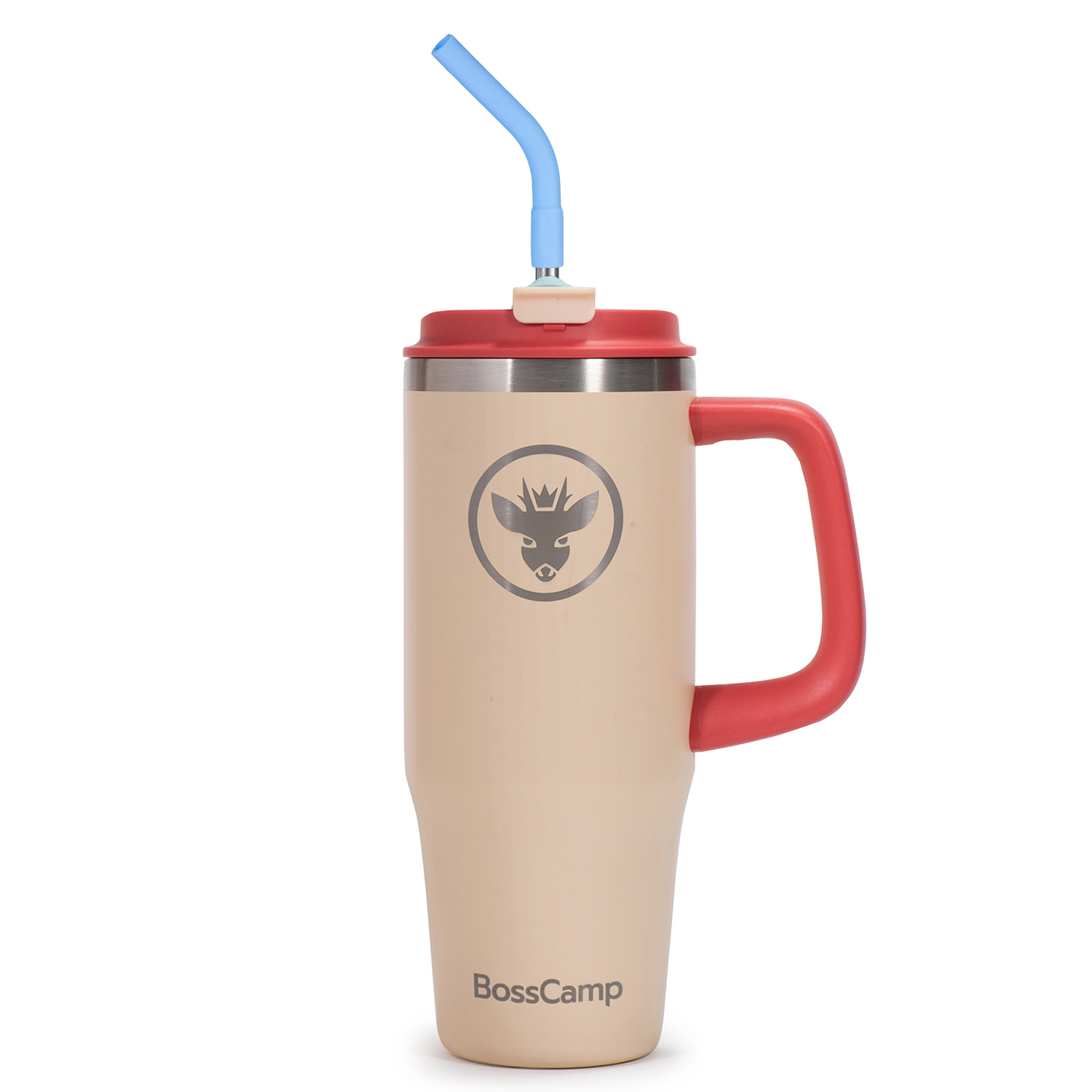 VASO TÉRMICO MUG TERMO BOSSCAMP 1000ML TAPA 2 EN 1 ARENA - 4