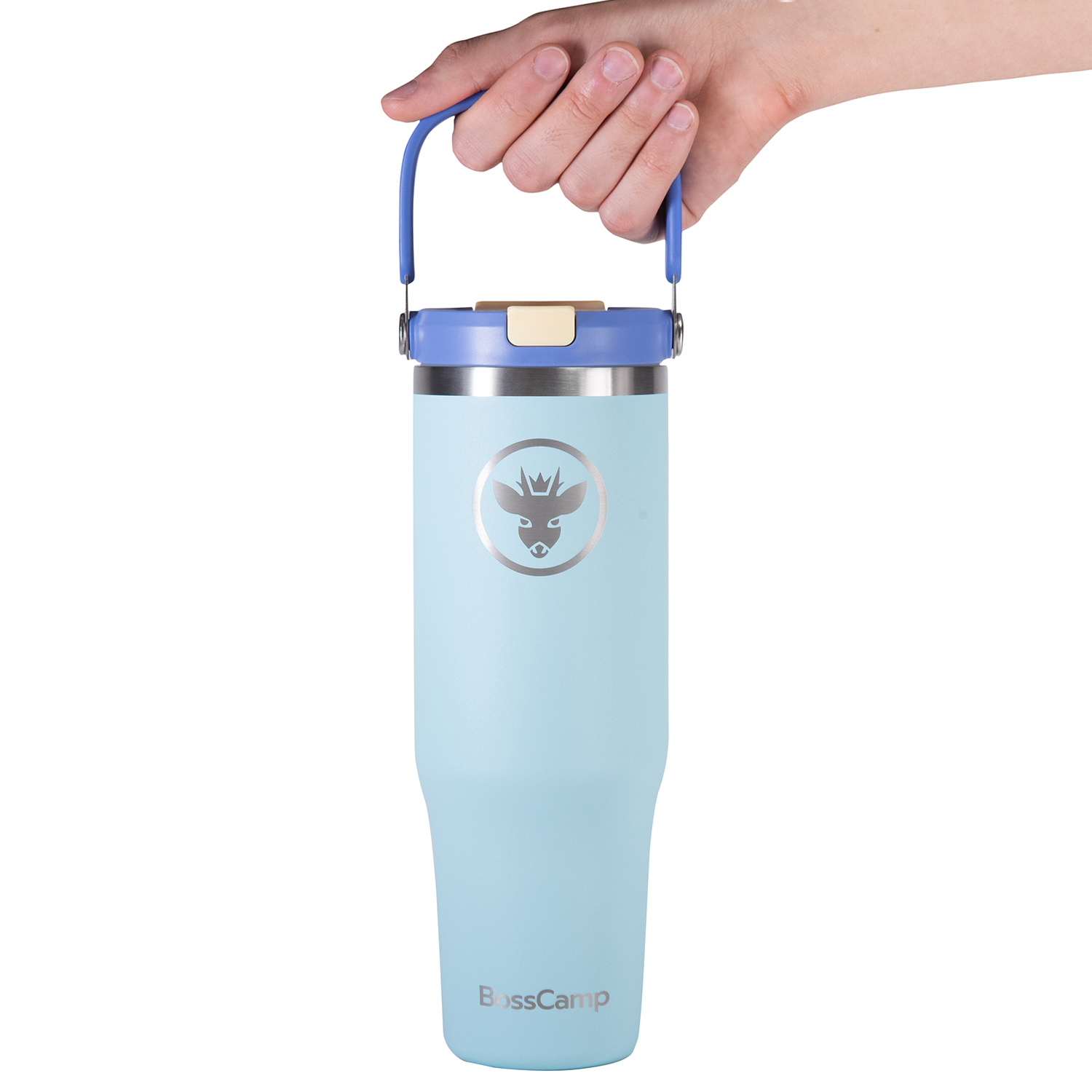 VASO TERMICO MUG TERMO BOSSCAMP 1200ML TAPA 2 EN 1 CIELO - 2