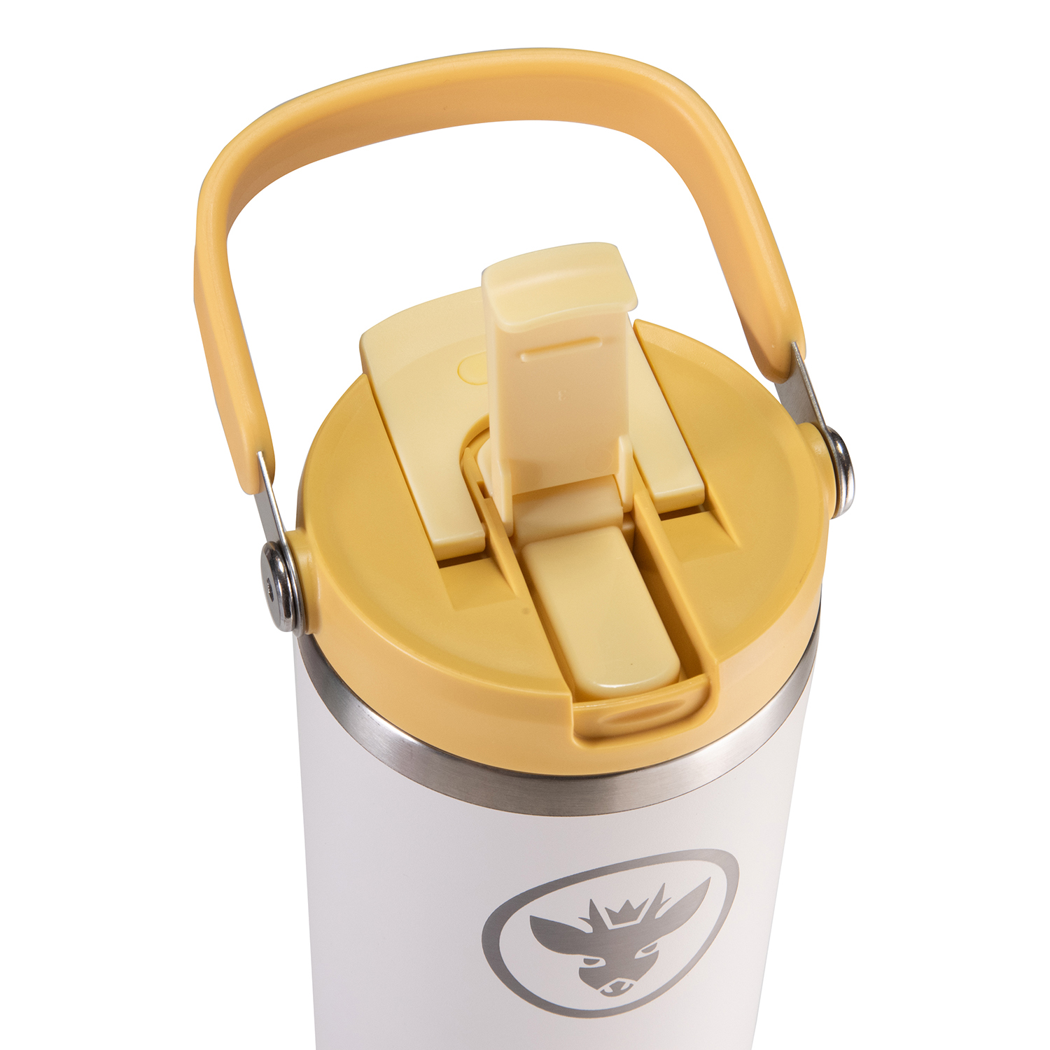 VASO TERMICO MUG TERMO BOSSCAMP 1200ML TAPA 2 EN 1 BLANCO - 4