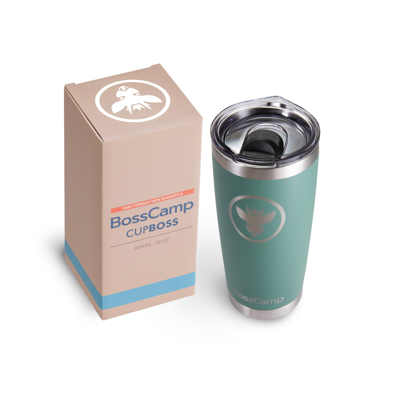 VASO TERMICO TAPA MAGNETIC SLIDER 600 ML TERMO MUG BOSSCAMP - 2