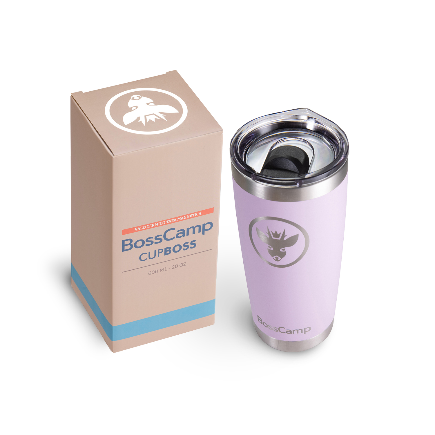 VASO TERMICO TAPA MAGNETIC SLIDER 600 ML TERMO MUG BOSSCAMP - 2
