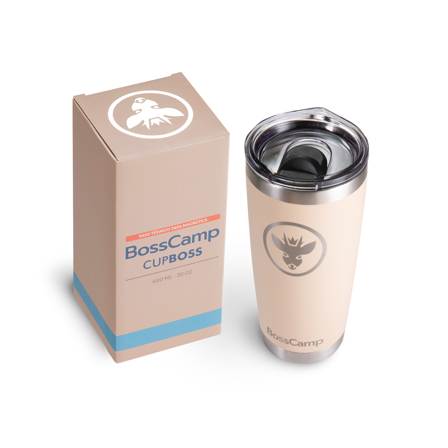 VASO TERMICO TAPA MAGNETIC SLIDER 600 ML TERMO MUG BOSSCAMP - 2