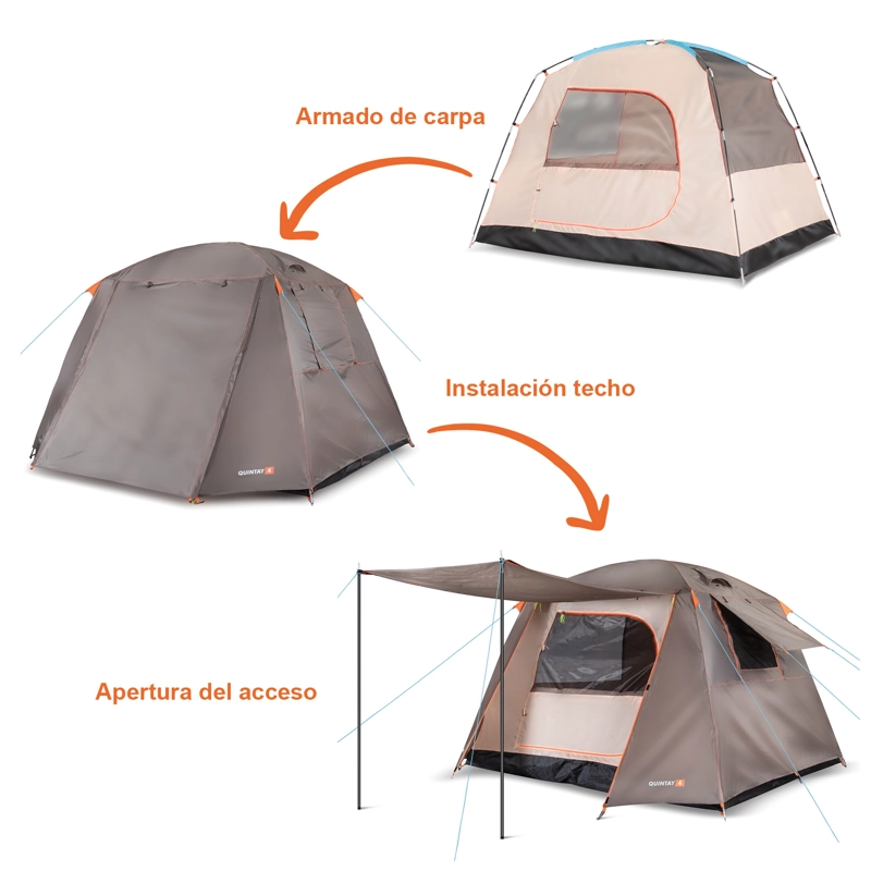 CARPA QUINTAY 4 PERSONAS 3000 MM CUBRE TECHO LARGO - 8