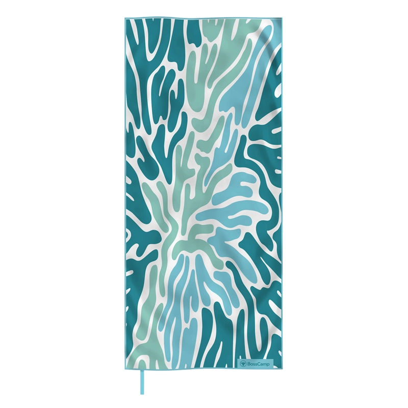 TOALLA PLAYA MICROFIBRA GRANDE XL CORALES BOSSCAMP (90 X 200) - 1