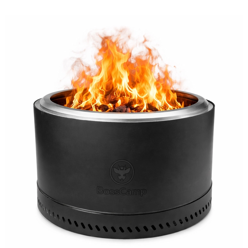 BRASERO FOGON FIREBOSS INFERNO XL TERRAZA EXTERIOR SIN HUMO 68 CM BOSSCAMP BLACK - 1