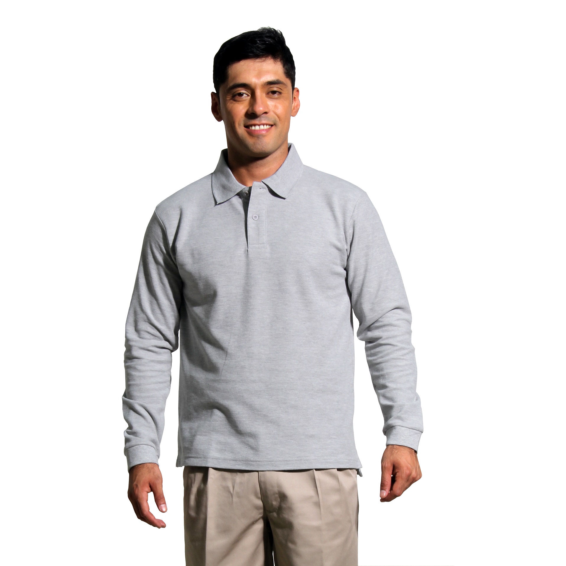POLERA PIQUE HOMBRE MANGA LARGA PROTECCIÓN UV - 1