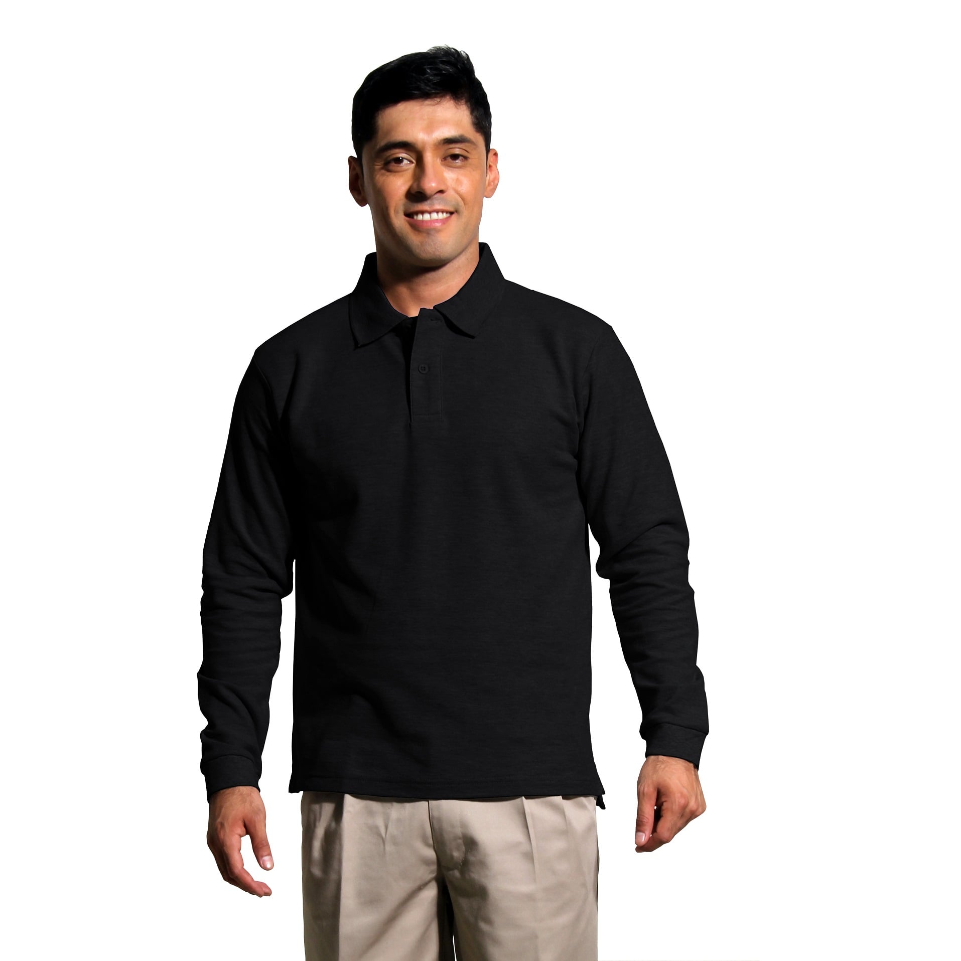POLERA PIQUE HOMBRE MANGA LARGA PROTECCIÓN UV - 1