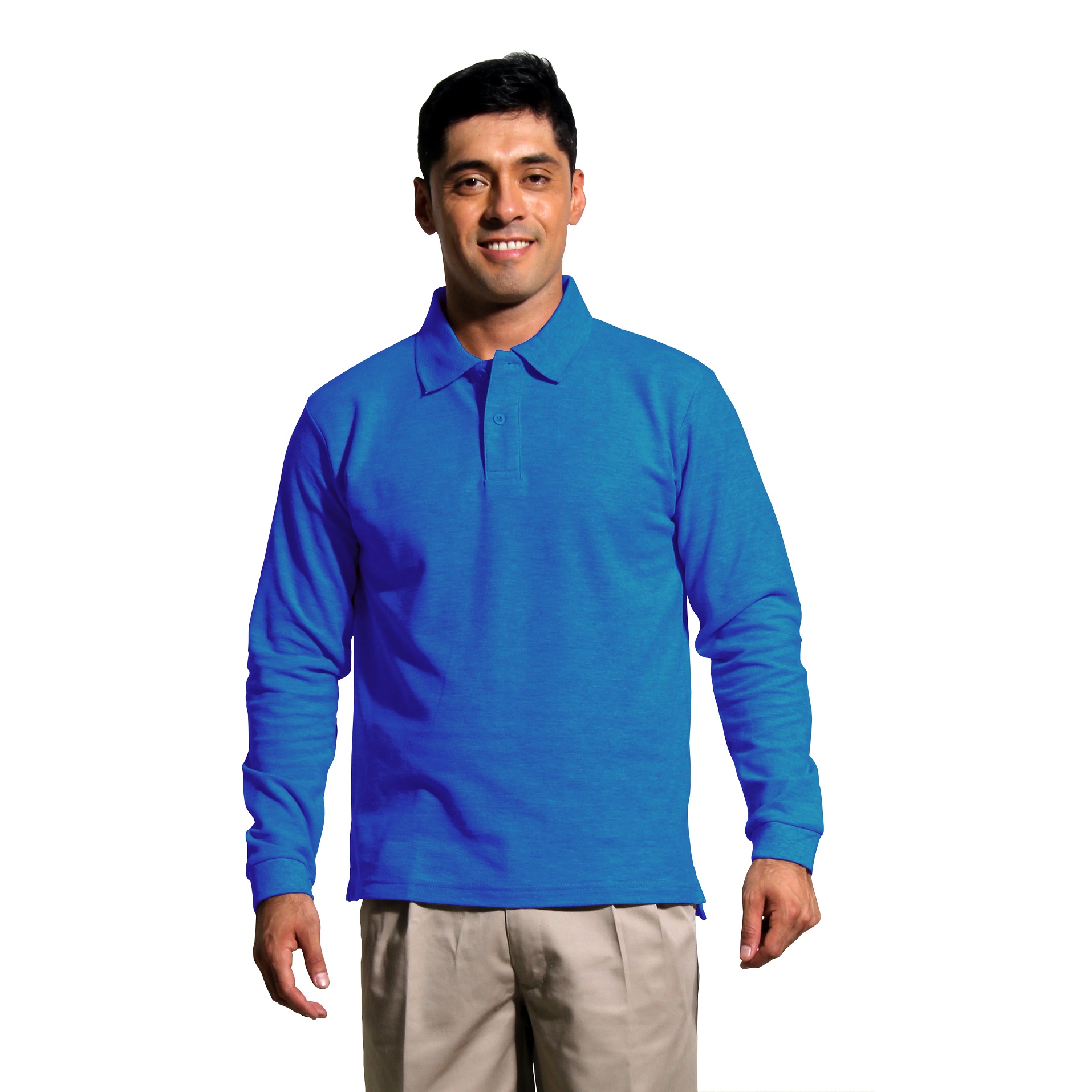 POLERA PIQUE HOMBRE MANGA LARGA PROTECCIÓN UV - 1