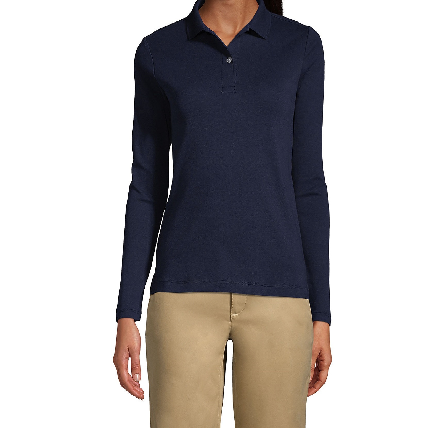 POLERA PIQUE MUJER MANGA LARGA PROTECCIÓN UV - 1