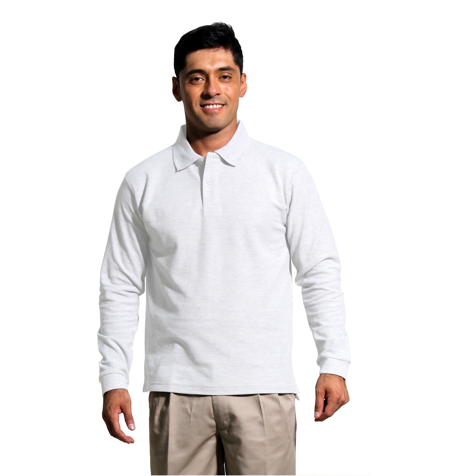 POLERA PIQUE HOMBRE MANGA LARGA PROTECCIÓN UV - 1