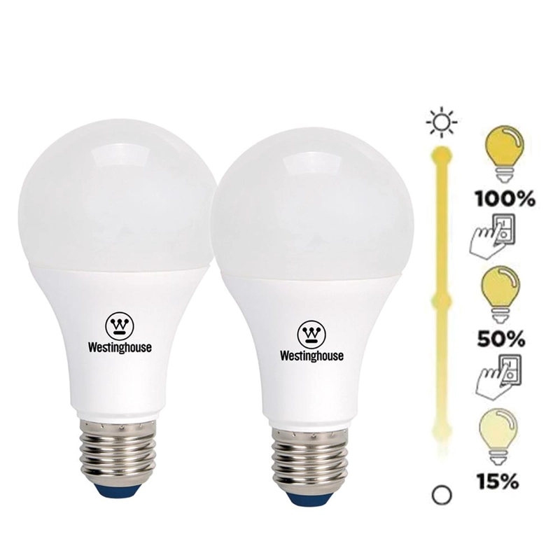 PACK WESTINGHOUSE X2 AMPOLLETA LED BOLA 8W E27 INTENSIDAD LUZ REGULABLE - 1