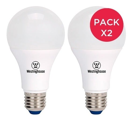 PACK WESTINGHOUSE X2 AMPOLLETA LED BOLA 8W E27 INTENSIDAD LUZ REGULABLE - 1