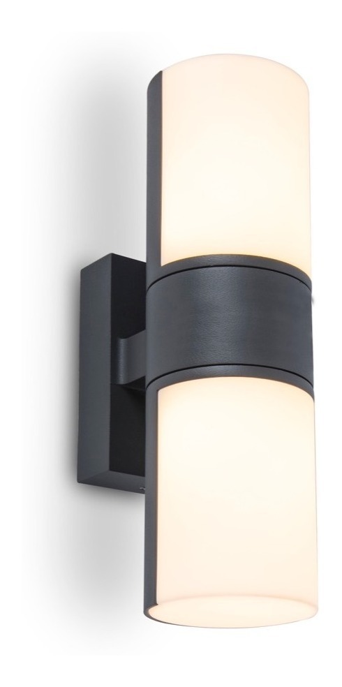 APLIQUE LUTEC CYRA 2 LUCES NEGRO 15W 1000LM 3000K IP44 - 1