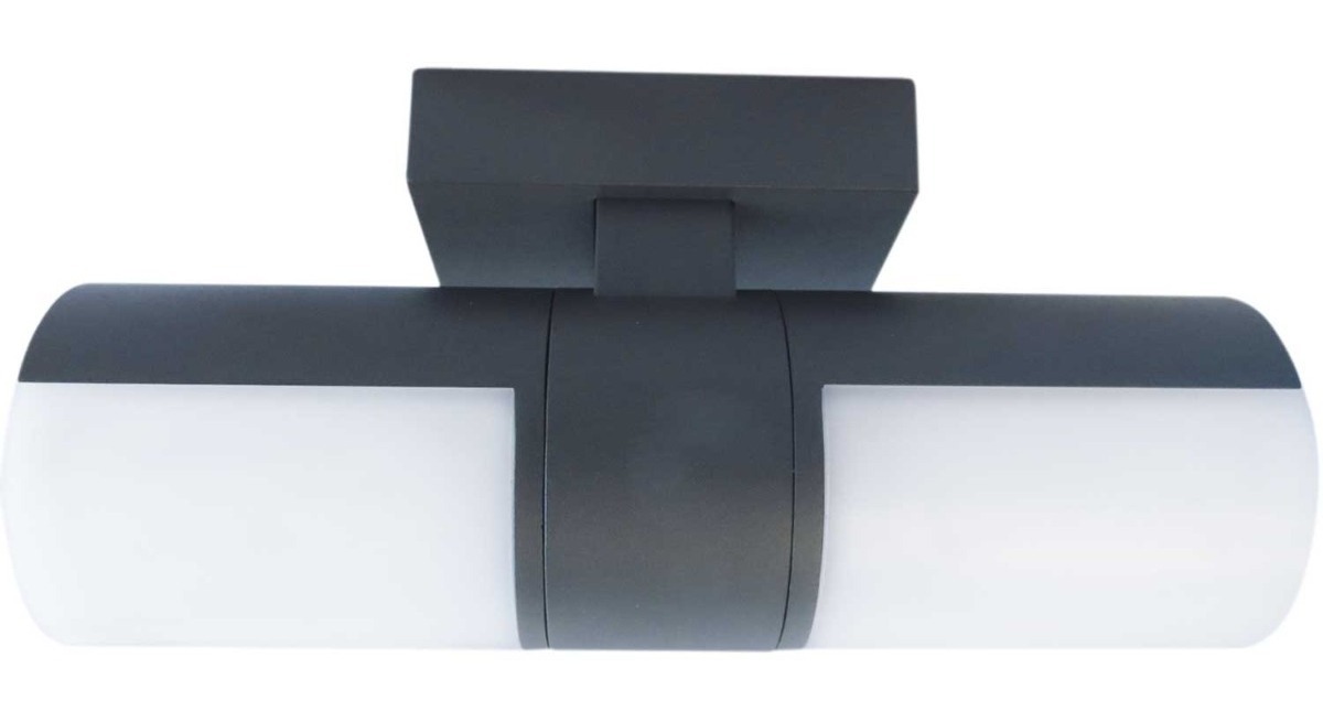 APLIQUE LUTEC CYRA 2 LUCES NEGRO 15W 1000LM 3000K IP44 - 2