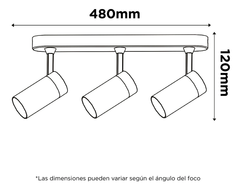 LÁMPARA BYP DROP FOCO SOBREPUESTO LED 3 LUCES 4 W CÁLIDA - 2