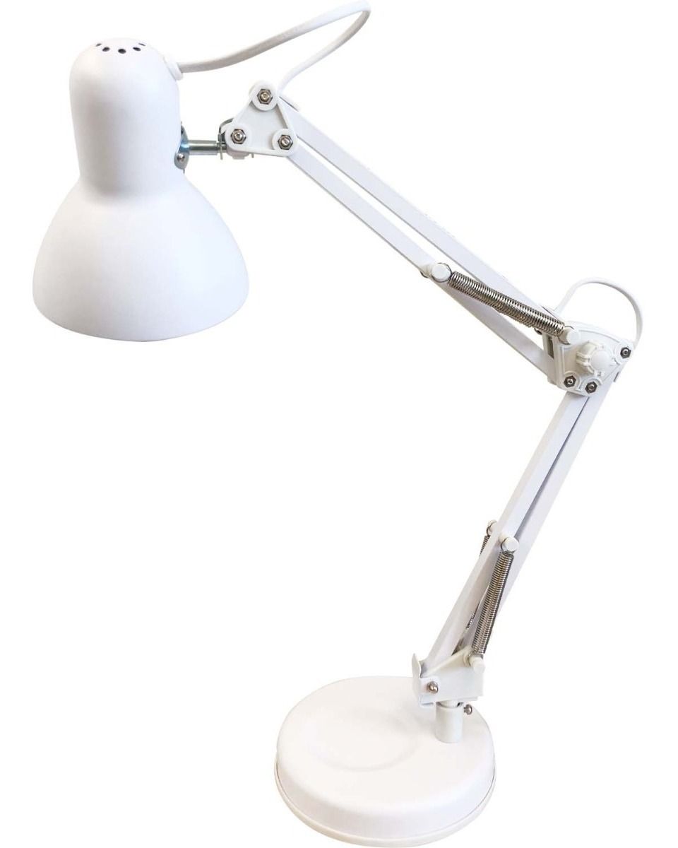 Lámpara LED Portátil Con Asa - 14x21 Cm, Pilas AAA (Blanco/Negro)