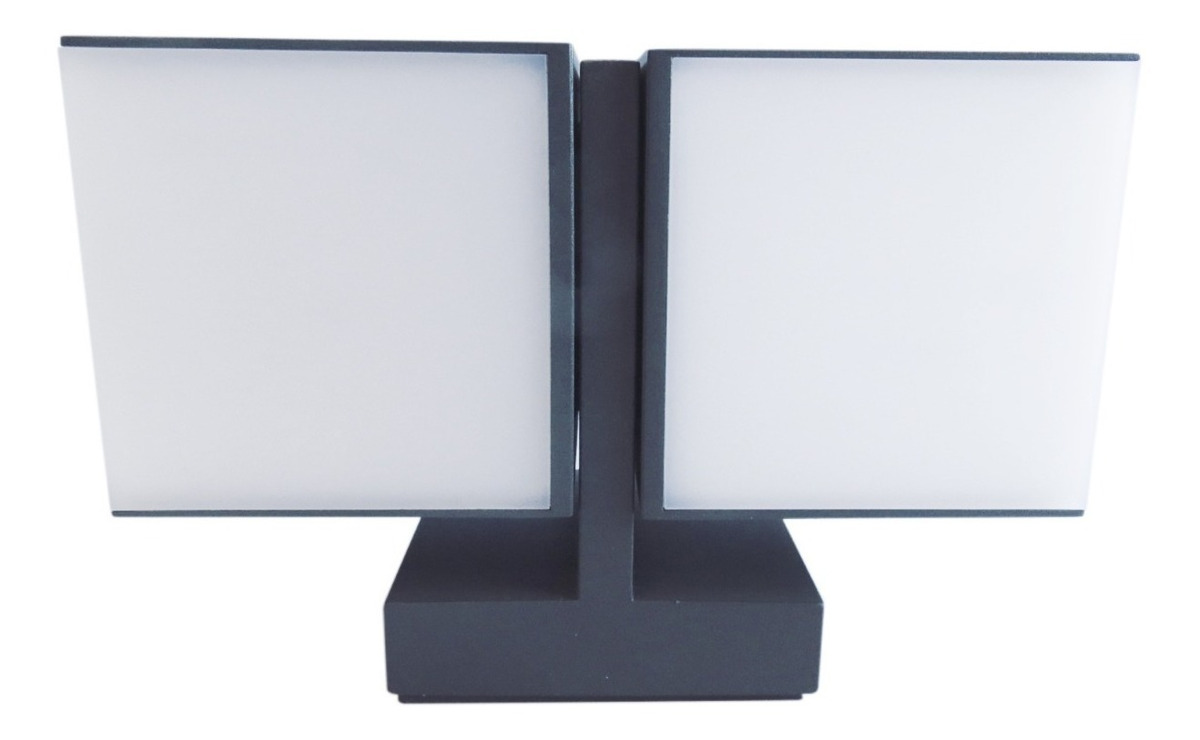 APLIQUE LUTEC CUBA 2 LUCES NEGRO 23W LUZ CÁLIDA IP54 - 3
