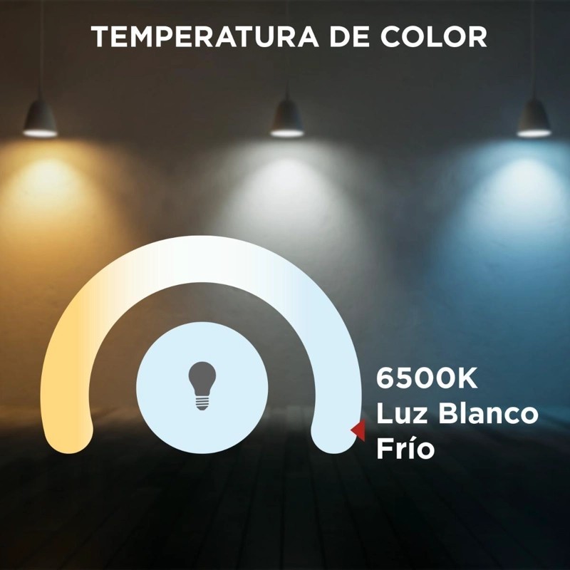 PACK X4 AMPOLLETA LED BOLA A60 9W E27 - 3