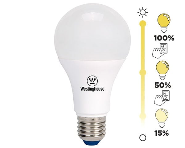 AMPOLLETA LED BOLA A55 5W LUZ CÁLIDA E27 DIM WESTINGHOUSE - 1