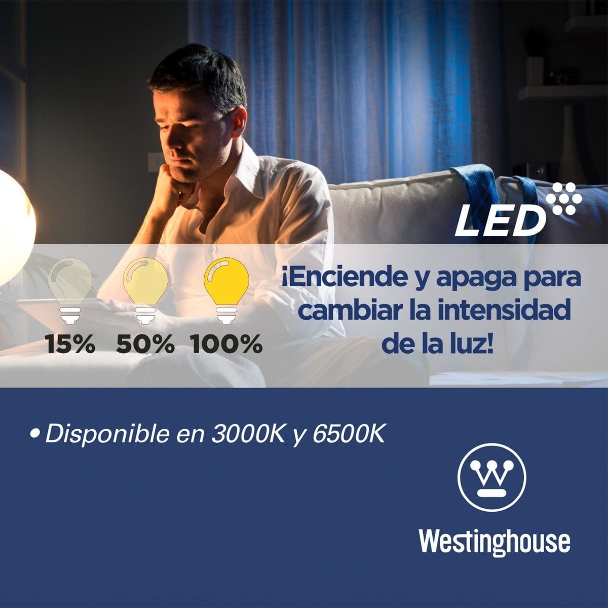 AMPOLLETA LED BOLA A55 5W LUZ CÁLIDA E27 DIM WESTINGHOUSE - 3