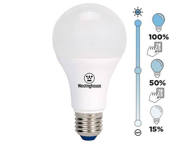 AMPOLLETA LED BOLA A60 10W LUZ EN COLOR BLANCO FRÍO E27 DIM - 1