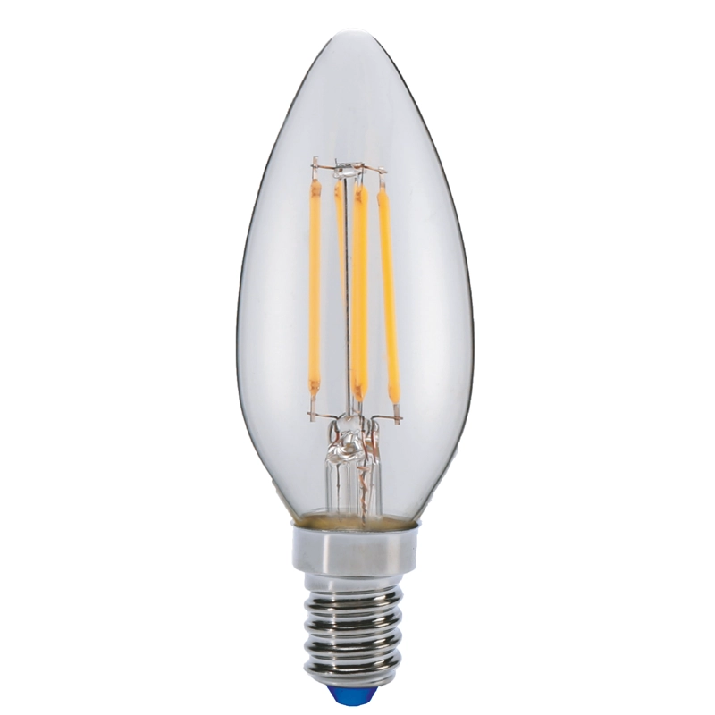 AMPOLLETA LED FILAMENTO VELA 4W LUZ CALIDA E14 - 1