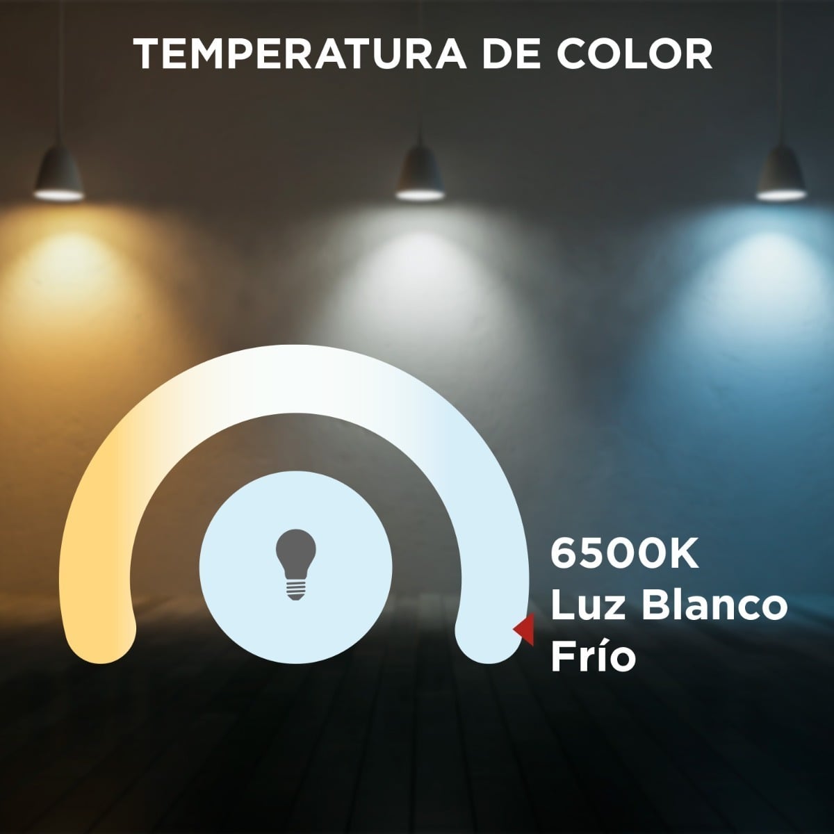 AMPOLLETA LED BOLA A60 12W LUZ EN COLOR BLANCO FRÍO E27 - 2