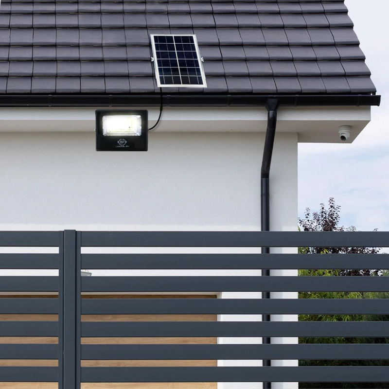 LUMINARIA BP SOLAR 40W CON PANEL SOLAR EXTERNO NEGRO - 2