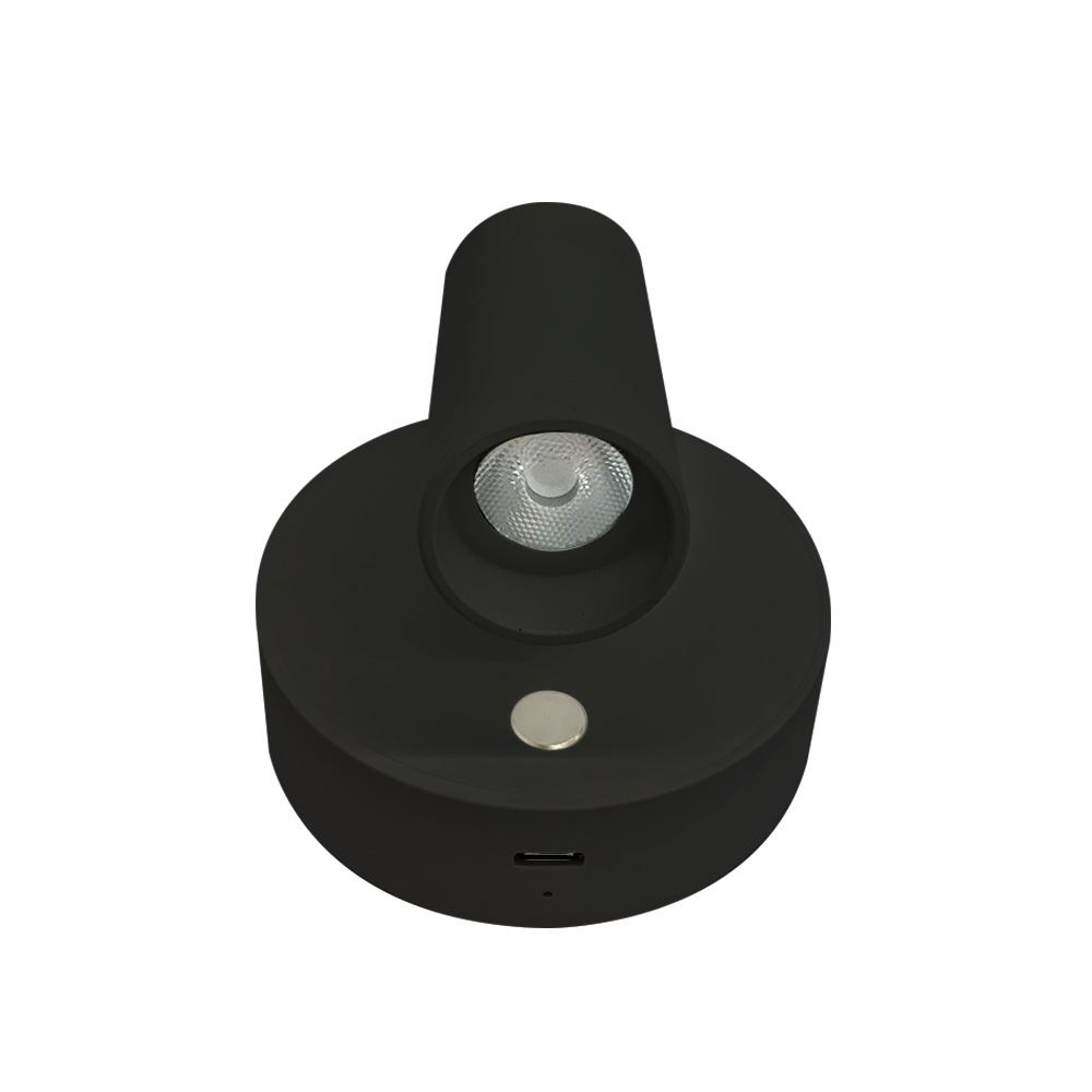 FOCO SPOT LED RECARGABLE NEGRO CON CONTROL DE TEMPERATURA - 4