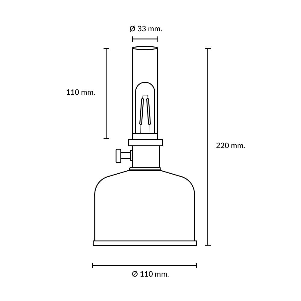 LÁMPARA DE MESA ARGAND BLANCO DIMEABLE RECARGABLE - 5