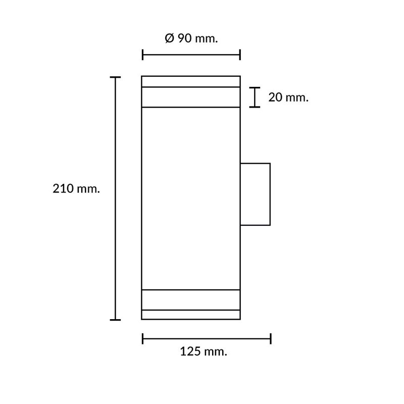 APLIQUE BIDIRECCIONAL DE ESTILO CONTEMPORANEO, IDEAL PARA ILUMINAR TERRAZAS O FACHADAS BAJO ALERO. - 6