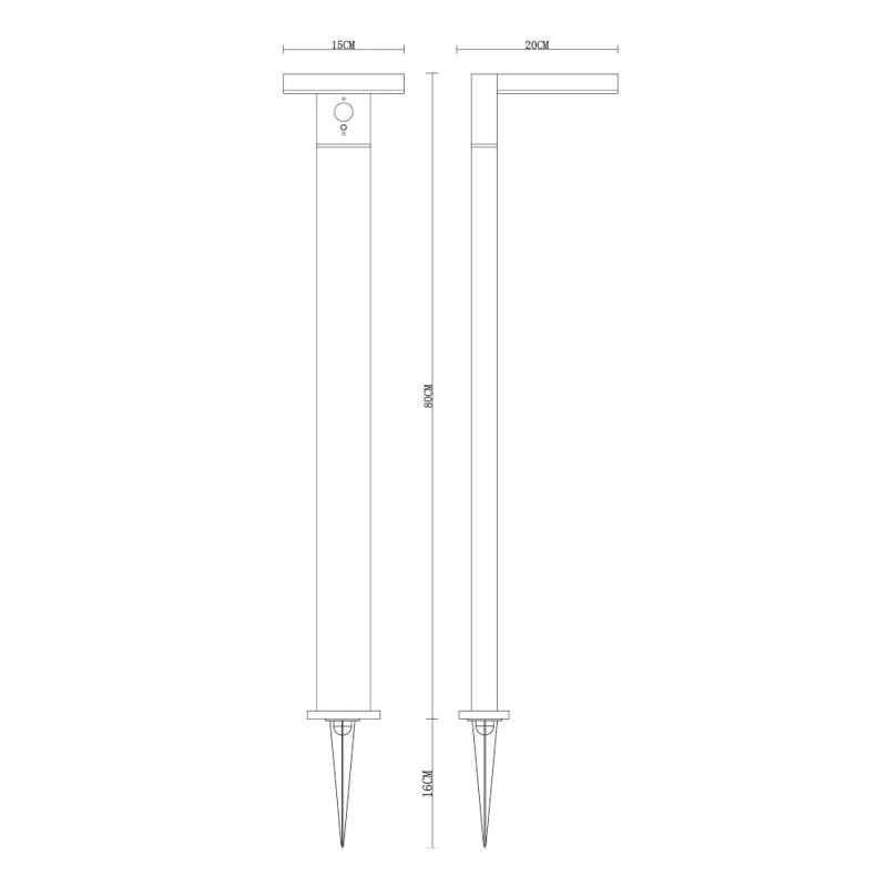 POSTE SOLAR XENTRO 5W CON SENSOR TRIPLE FUNCION - 4