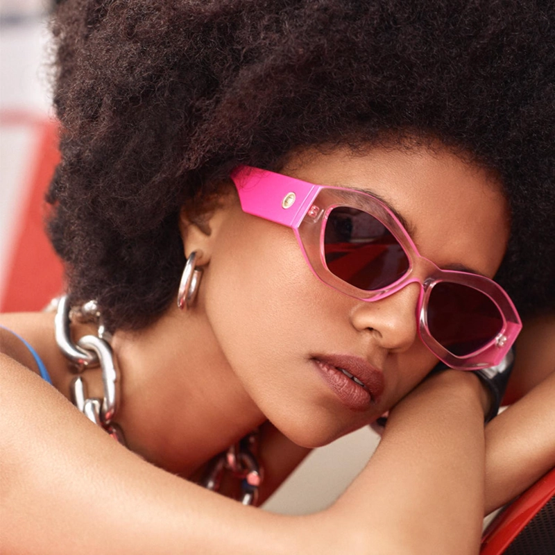 ANTEOJOS LE SPECS SOL THE GINCHIEST CLEAR HOT PINK SMOKE MONO - 2