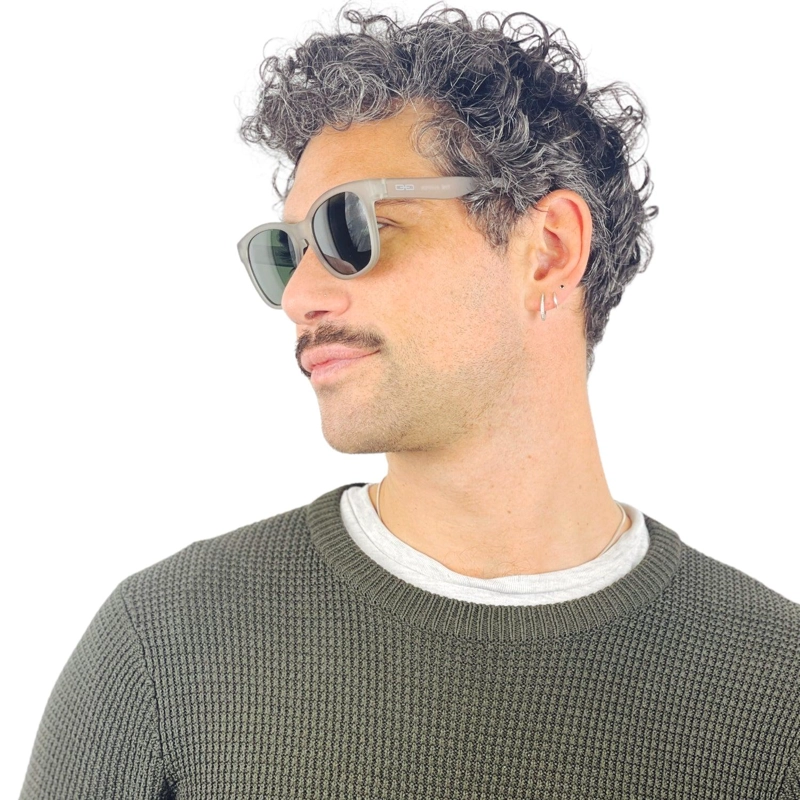 LENTES SOL DOUBLE VISION THE HUNTER GRIS CLARO/VERDE POL - 3