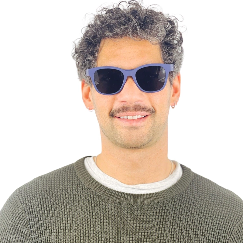 LENTES SOL DOUBLE VISION THE HUNTER AZUL MARINO/GRIS POL - 2